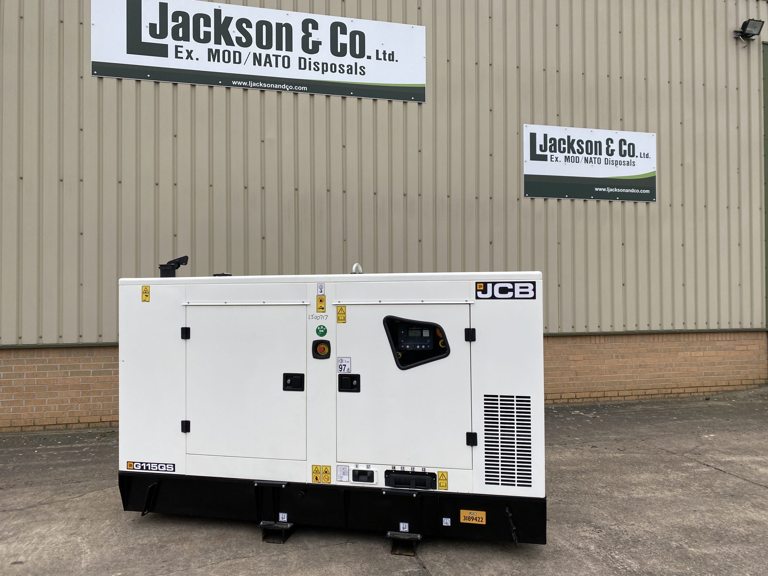 New Unused JCB G115QS Generator