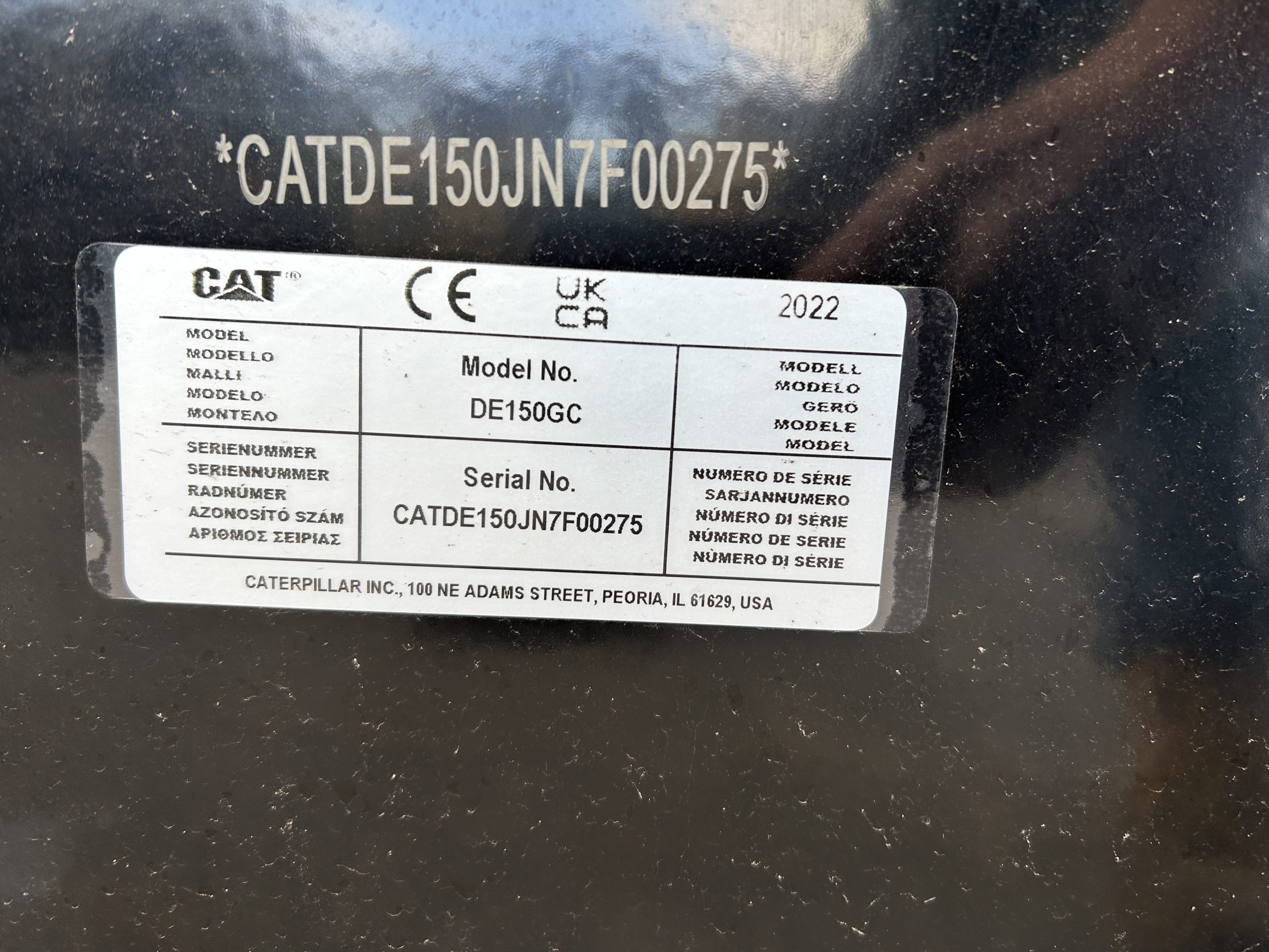 New Unused Caterpillar DE150GC Generator