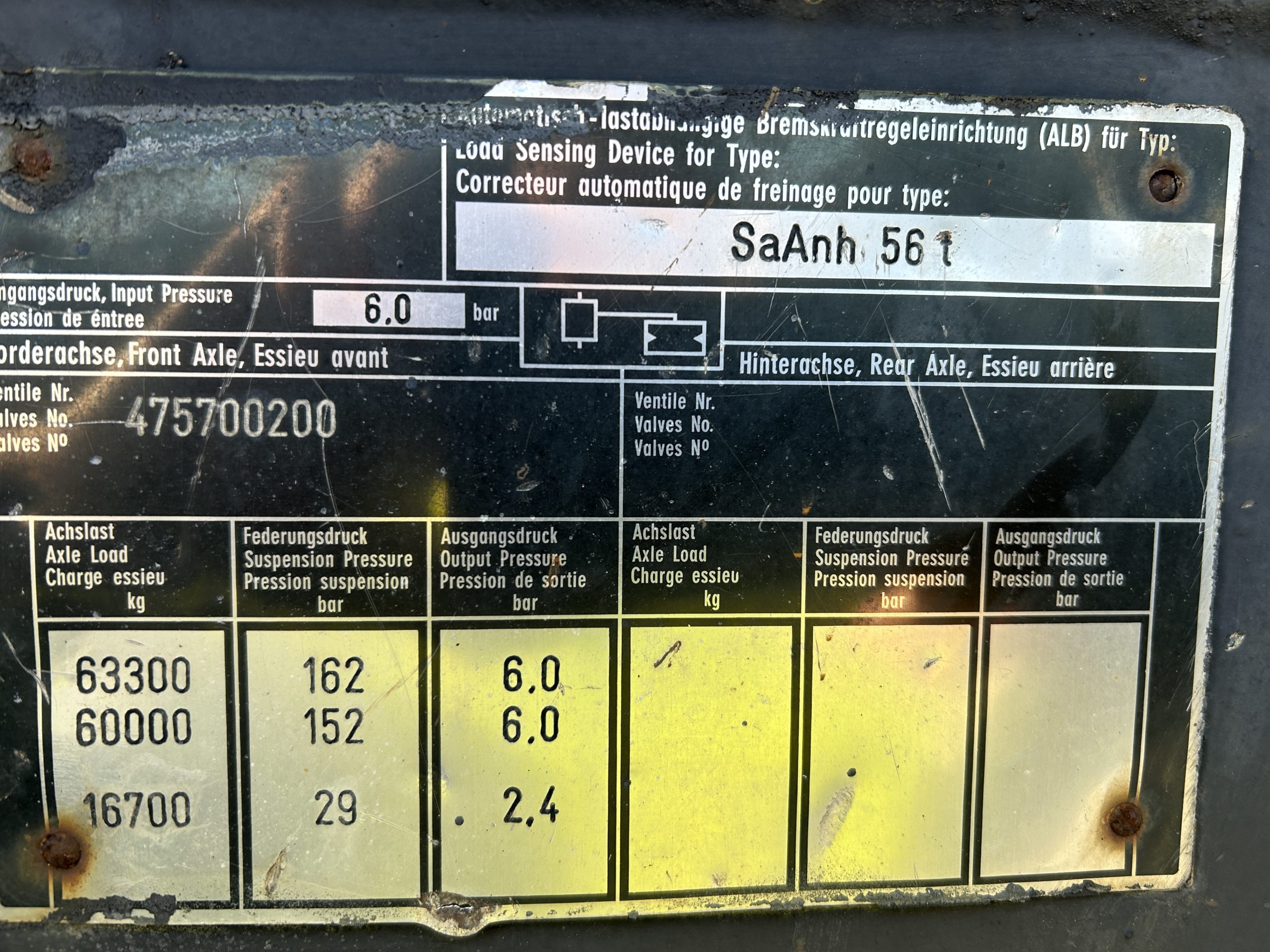 Kassbohrer 56T 6 Axle Semi Trailer