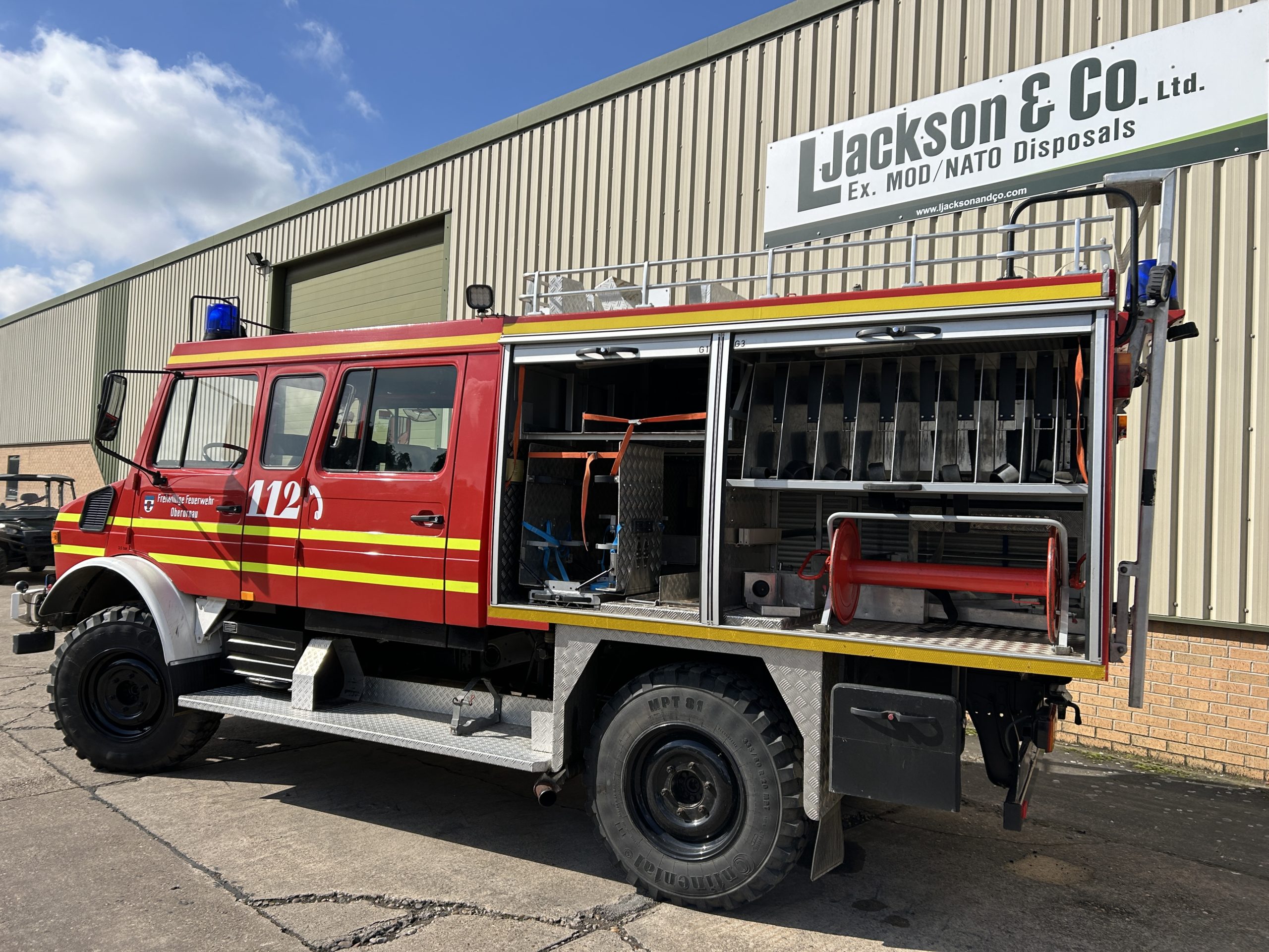 Mercedes Unimog U1300L/37 Double Cab Fire Truck
