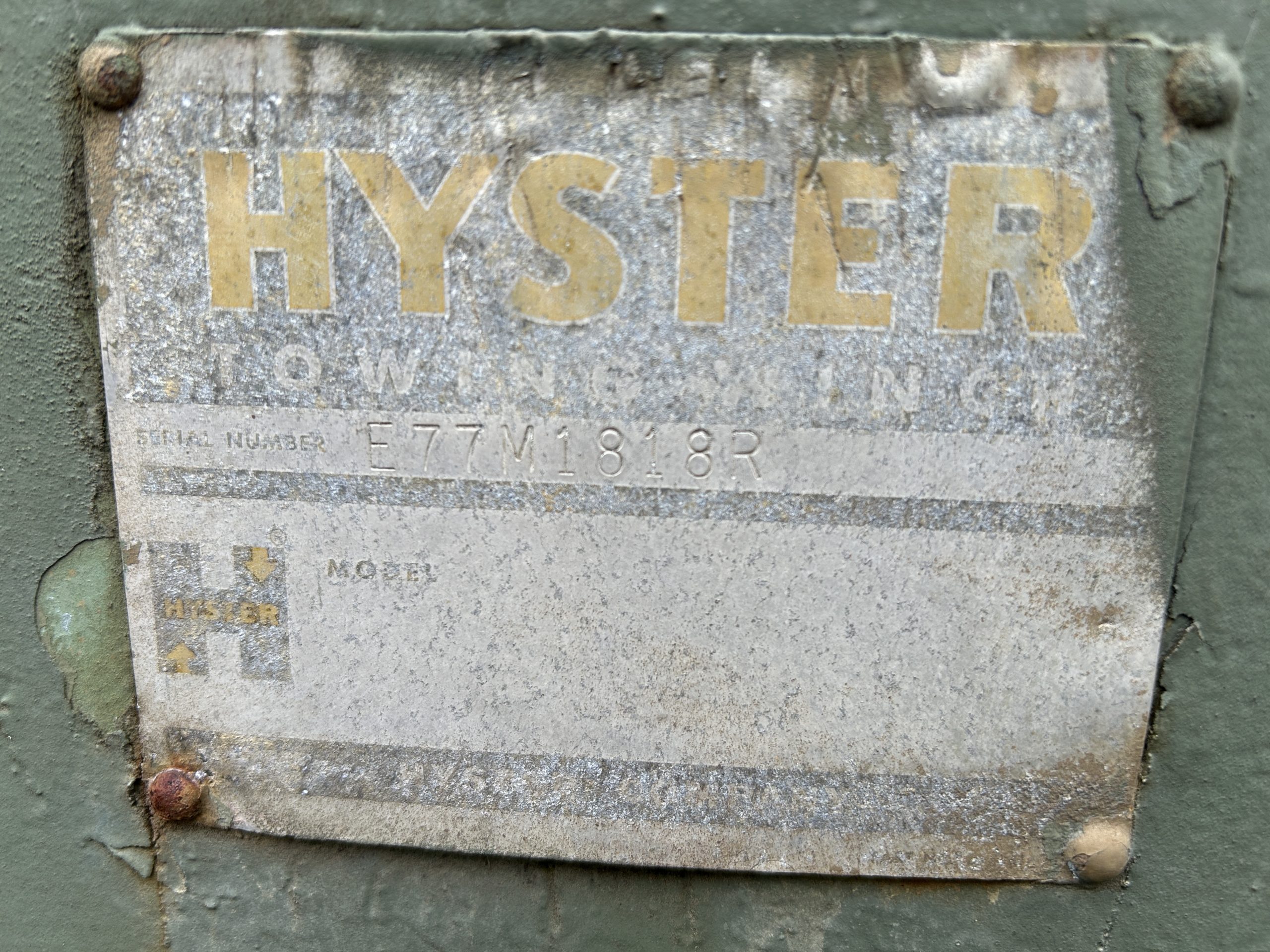 Hyster D7K Winch