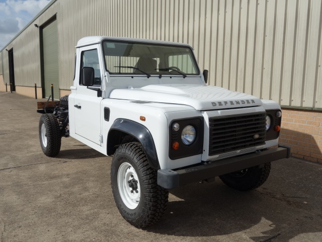 Unused Land Rover Defender 130 LHD chassis cab