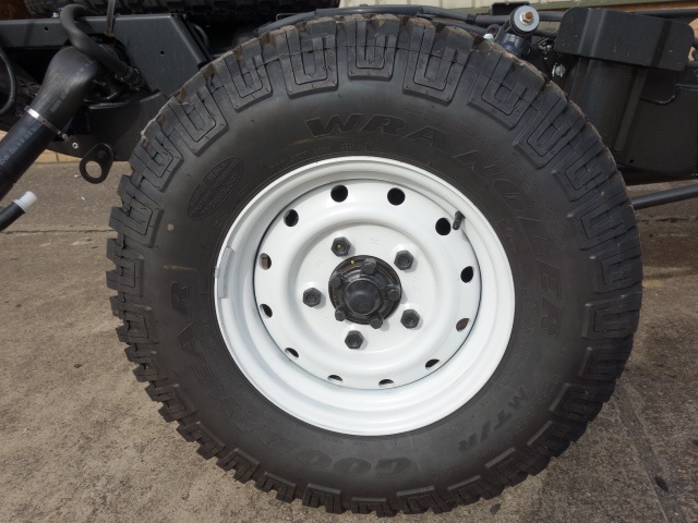 Unused Land Rover Defender 130 LHD chassis cab