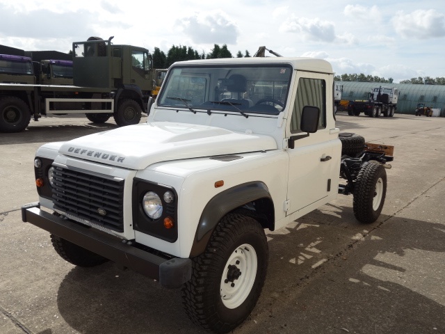 Unused Land Rover Defender 130 LHD chassis cab